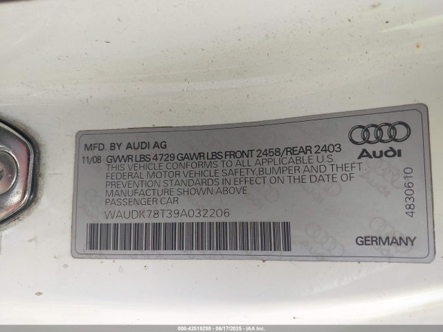 2009 AUDI A5 WAUDK78T39A032206 Photo 8