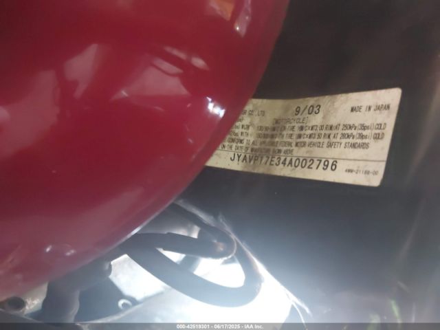 2004 YAMAHA XV1700 JYAVP17E34A002796 Photo 9