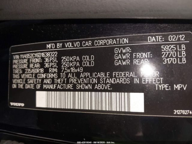 2013 VOLVO XC90 YV4952CY6D1638322 Photo 8
