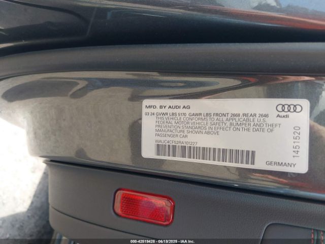 2024 AUDI S5 SPORTBACK WAUC4CF52RA101227 Photo 8