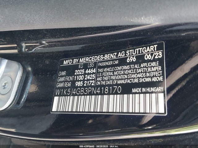 W1K5J4GB3PN418170 Mercedes-Benz m260