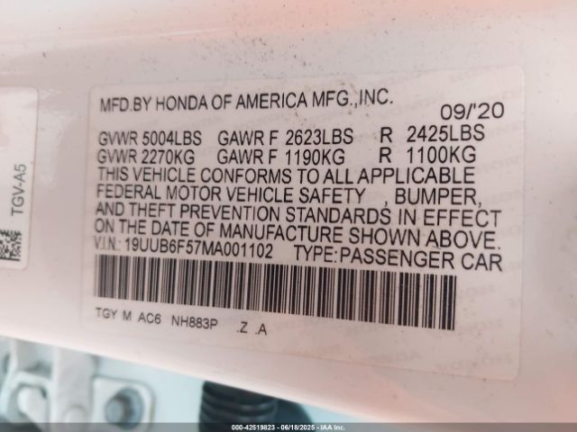 2021 ACURA TLX 19UUB6F57MA001102 Photo 8