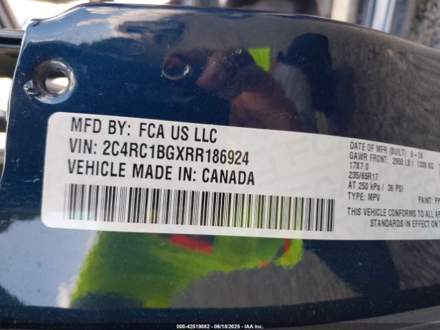 2024 CHRYSLER PACIFICA 2C4RC1BGXRR186924 Photo 8
