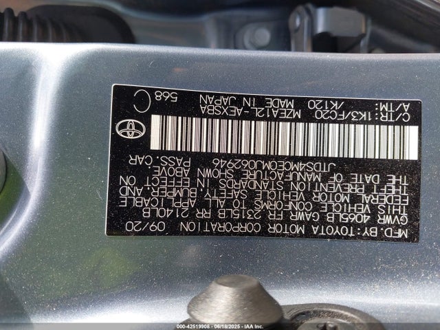 JTDS4MCE0MJ062946 Toyota m20-fks