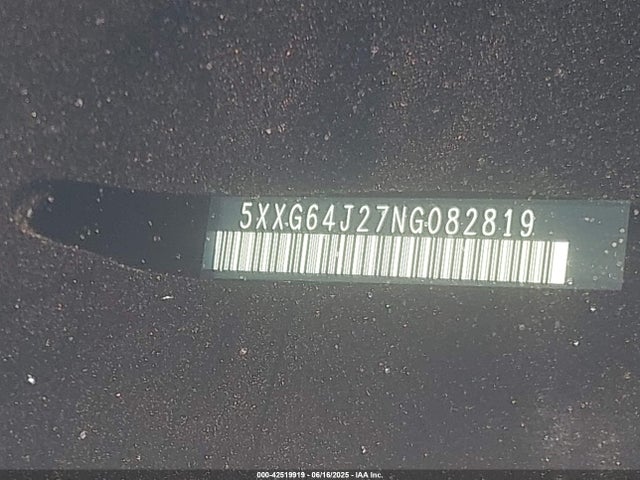 5XXG64J27NG082819 KIA t-gdi gamma ii