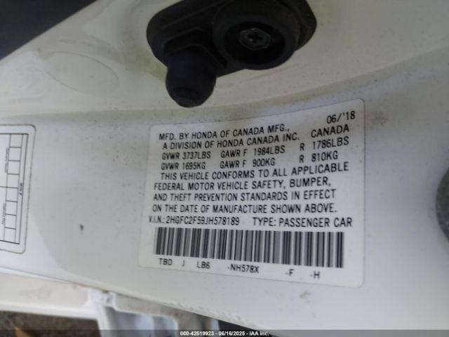 2HGFC2F59JH578189 Honda k20c2