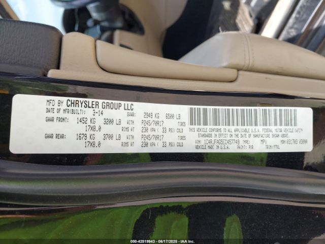 2014 JEEP GRAND CHEROKEE 1C4RJFAG5EC457749 Photo 8