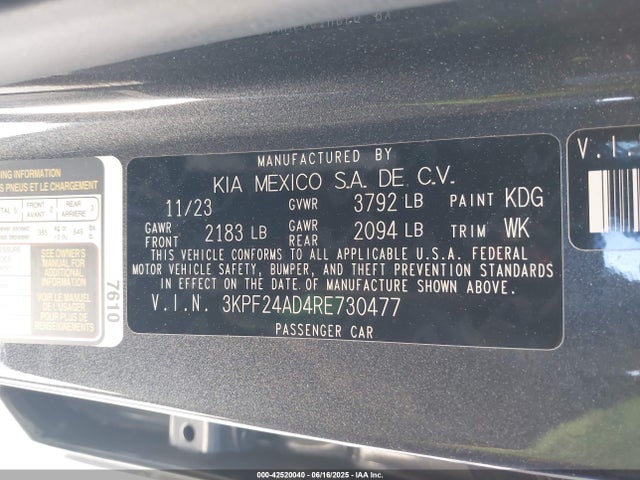 KIA mpi nu 2024 3KPF24AD4RE730477 Image 9