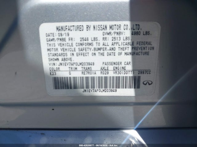 Infiniti Q50 2020 JN1EV7AP0LM203949 Image 9
