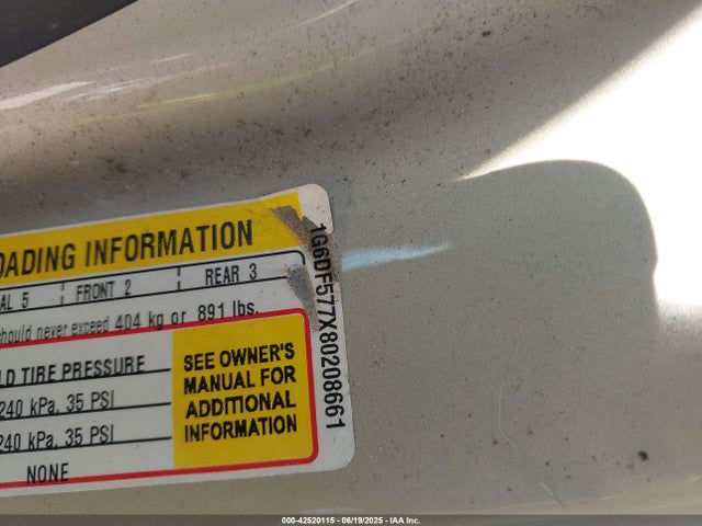 2008 CADILLAC CTS 1G6DF577X80208661 Photo 8