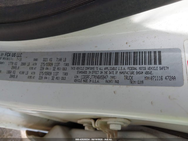RAM 1500 2019 1C6SRFJT7KN605947 Image 9