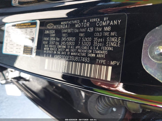 KM8R3DGE3SU817493 Hyundai gdi lambda ii