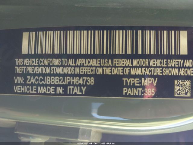 2018 JEEP RENEGADE ZACCJBBB2JPH64738 Photo 8