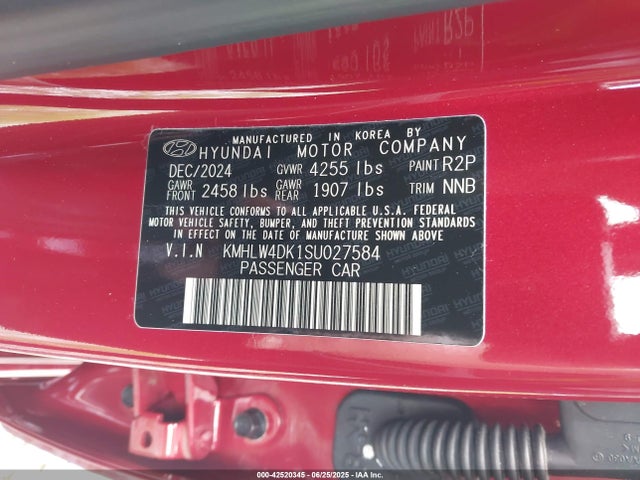 KMHLW4DK1SU027584 Hyundai t-gdi theta ii