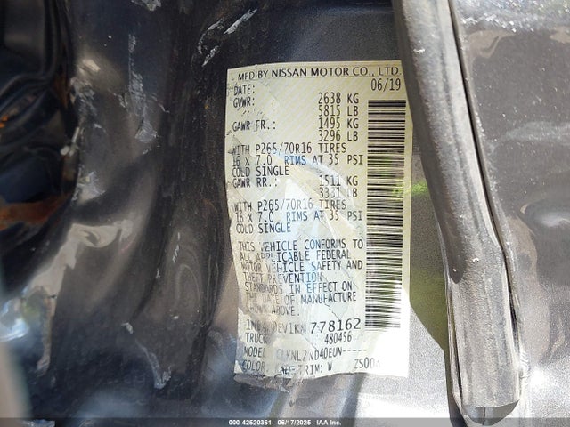 Nissan 2019 2019 1N6AD0EV1KN778162 Image 9
