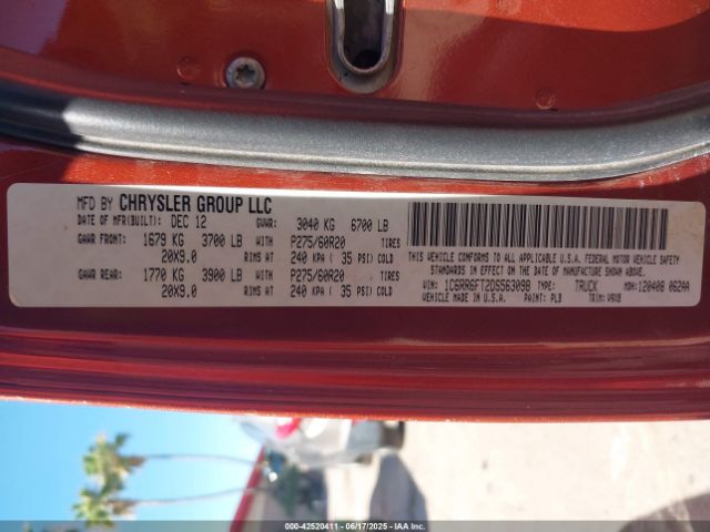 2013 RAM 1500 1C6RR6FT2DS563098 Photo 8