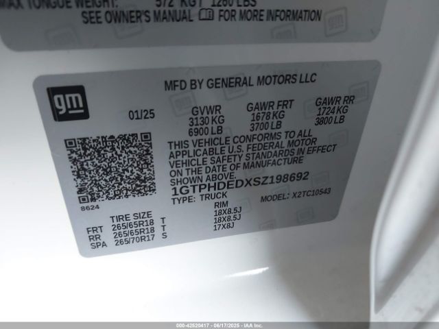 1GTPHDEDXSZ198692 GMC l84