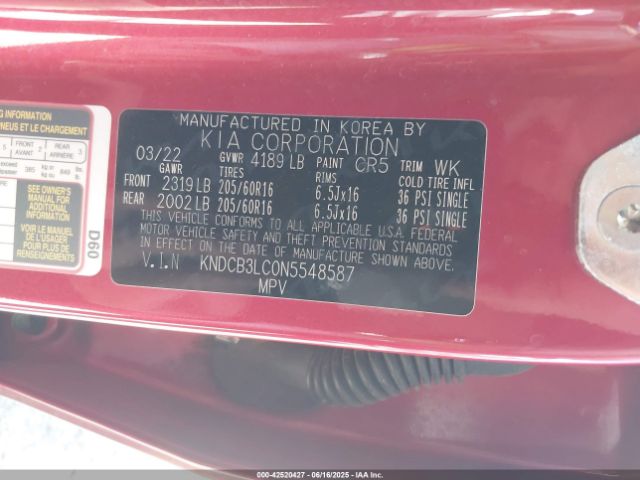 2022 KIA NIRO KNDCB3LC0N5548587 Photo 8
