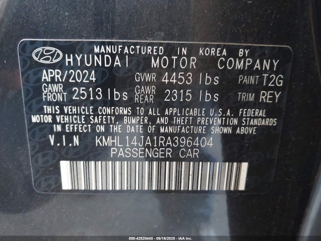 KMHL14JA1RA396404 Hyundai gdi theta iii