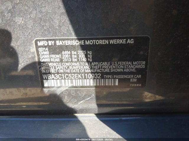 WBA3C1C52EK110932 BMW 328I