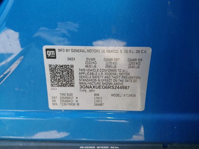 2024 CHEVROLET EQUINOX 3GNAXUEG6RS244987 Photo 8