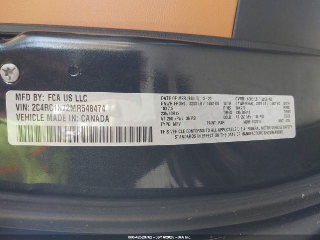2021 CHRYSLER PACIFICA HYBRID 2C4RC1N72MR548474 Photo 8