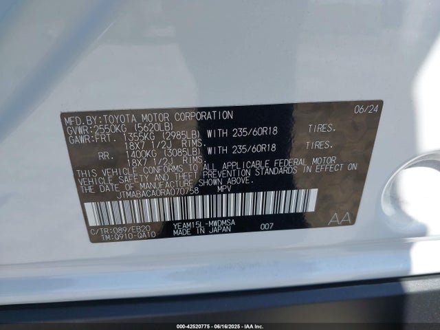 Toyota 1ym motor 2024 JTMABACA0RA070758 Image 9