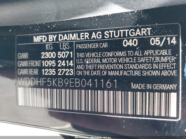 Mercedes-Benz 2014 2014 WDDHF5KB9EB041161 Image 9
