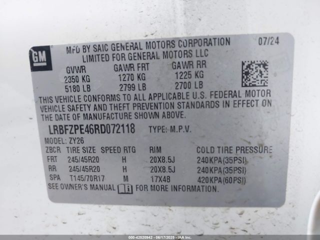 2024 BUICK ENVISION LRBFZPE46RD072118 Photo 8