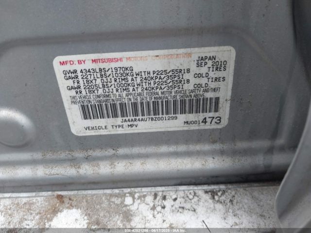 2011 MITSUBISHI OUTLANDER SPORT JA4AR4AU7BZ001299 Photo 8