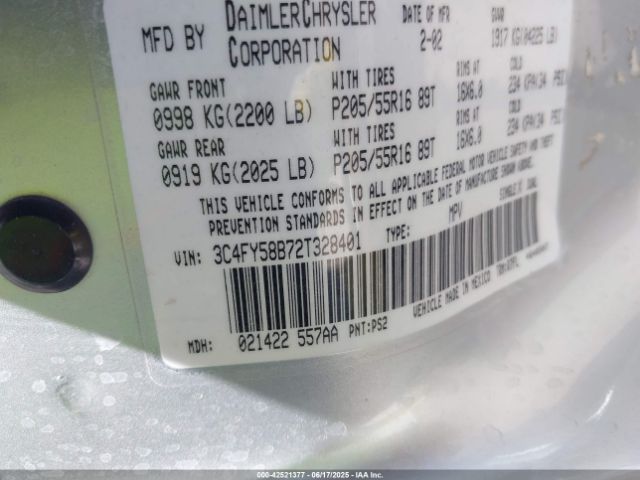 2002 CHRYSLER PT CRUISER 3C4FY58B72T328401 Photo 8