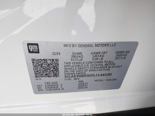 5GAERBRS0SJ144190 Buick lk0