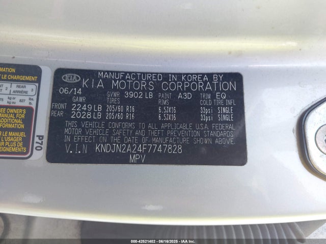 KIA dohc gdi gamma 2015 KNDJN2A24F7747828 Image 9