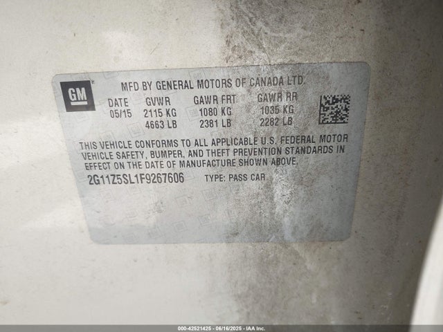 2G11Z5SL1F9267606 Chevrolet IMPALA LS