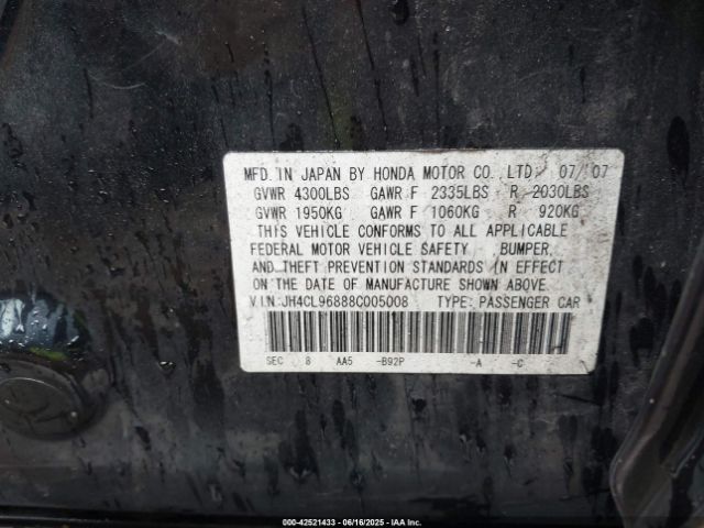 2008 ACURA TSX JH4CL96888C005008 Photo 8