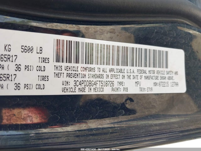 3C4PDDBG4FT518726 Dodge 2015