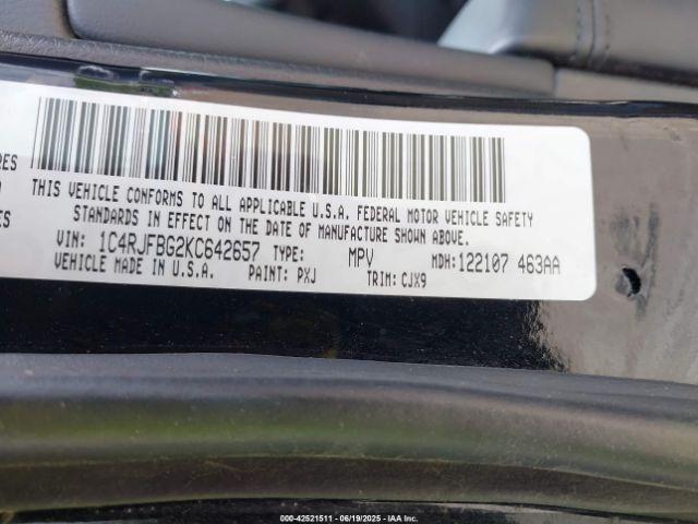 1C4RJFBG2KC642657 Jeep 2019
