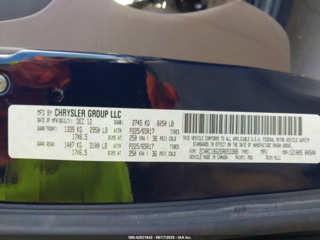 2013 CHRYSLER TOWN & COUNTRY 2C4RC1BG2DR653388 Photo 8