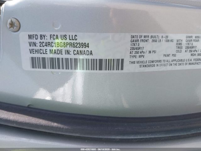 2023 CHRYSLER PACIFICA 2C4RC1BG8PR623994 Photo 8
