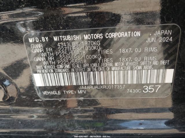 2024 MITSUBISHI OUTLANDER SPORT JA4ARUAUXRU017357 Photo 8