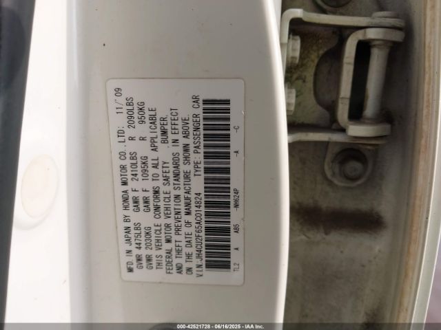 2010 ACURA TSX JH4CU2F65AC014824 Photo 8