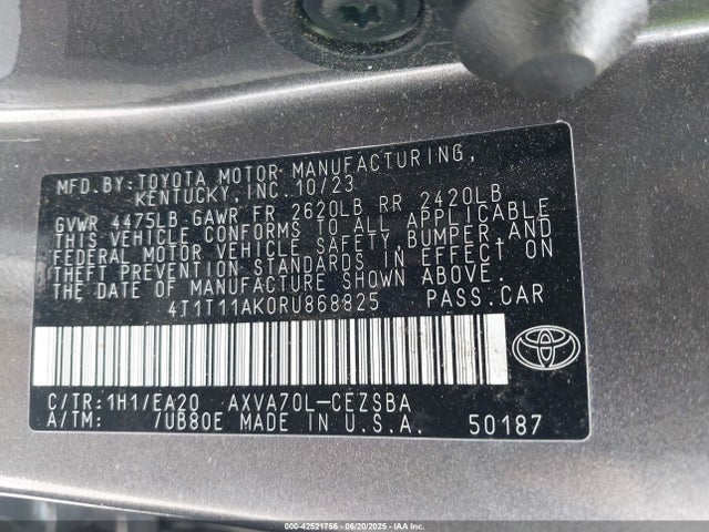 4T1T11AK0RU868825 Toyota a25a-fks