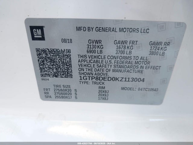 1GTP8DED0KZ113004 GMC l84 - di, dfm, alum, gen 5, var 2