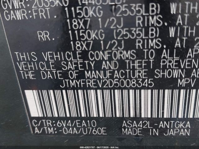 2013 TOYOTA RAV4 JTMYFREV2D5008345 Photo 8