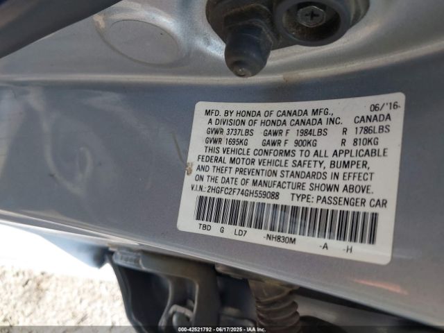 2HGFC2F74GH559088 Honda k20c2