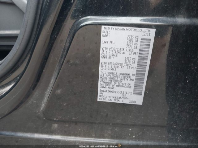 2015 NISSAN PATHFINDER 5N1AR2MM8FC633321 Photo 8