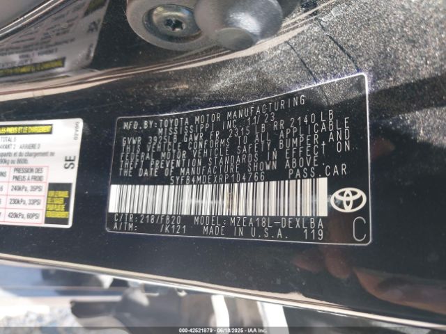 2024 TOYOTA COROLLA 5YFB4MDEXRP104766 Photo 8