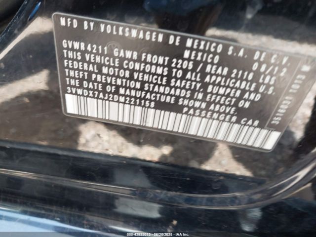 2013 VOLKSWAGEN JETTA 3VWDX7AJ2DM221158 Photo 8