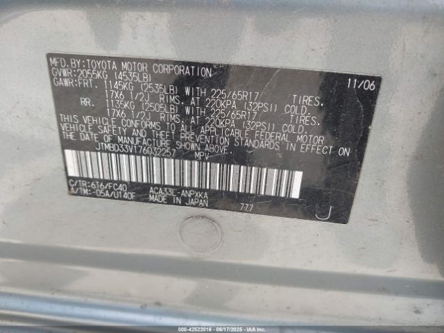 2007 TOYOTA RAV4 JTMBD33V176032257 Photo 8