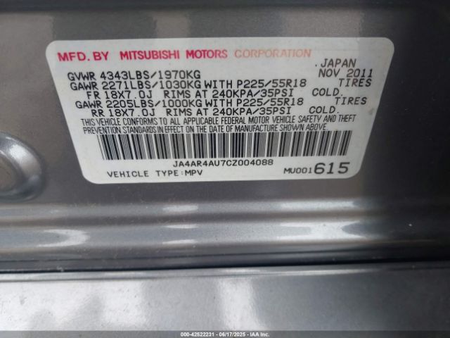 2012 MITSUBISHI OUTLANDER SPORT JA4AR4AU7CZ004088 Photo 8